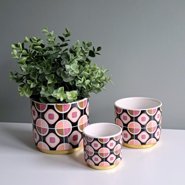 Bloempot Retro Roze S - Afbeelding 2