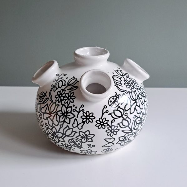 Tulpenvaas Doodle Black - Afbeelding 3