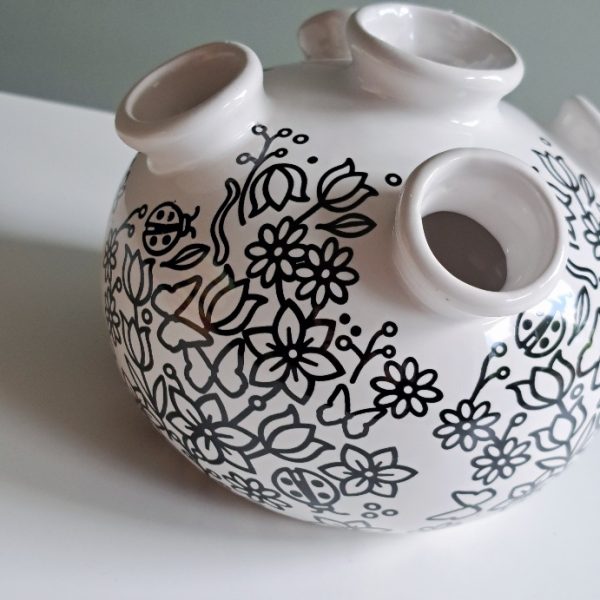 Tulpenvaas Doodle Black - Afbeelding 2