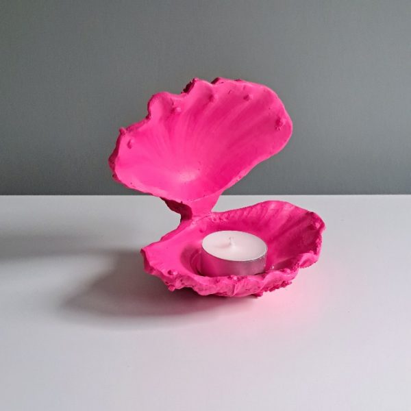 Waxinelichthouder Schelp Roze - Afbeelding 2