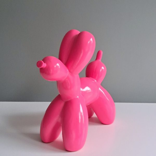 Ballon Hond Neon Roze - Afbeelding 3