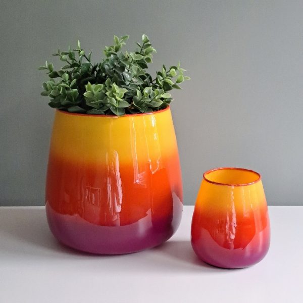 Vaas Oranje Paars S - Afbeelding 3