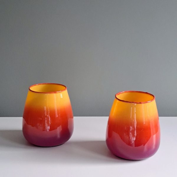 Vaas Oranje Paars S - Afbeelding 2
