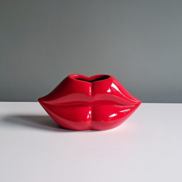 Bloempot Lip Klein Rood - Afbeelding 2