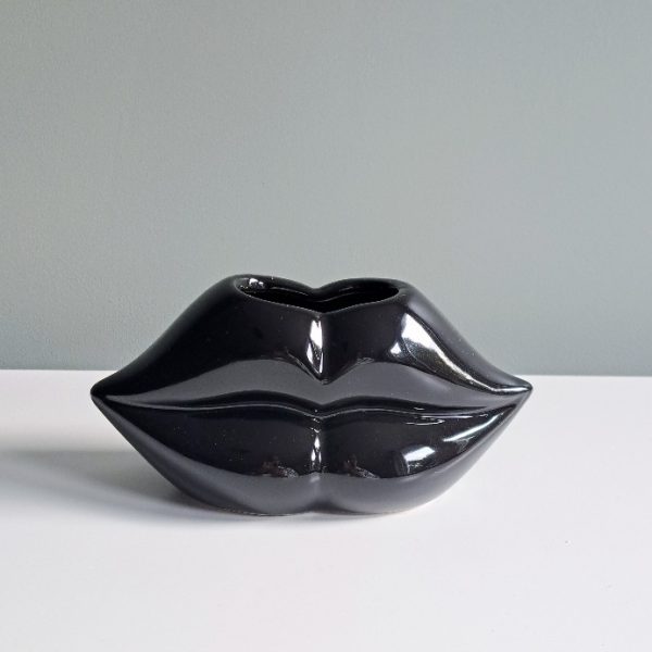 Bloempot Lip Klein Zwart - Afbeelding 2