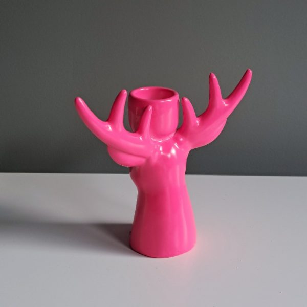 Kandelaar Rendier Neon Roze - Afbeelding 5
