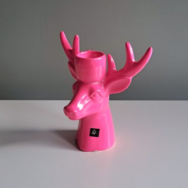 Kandelaar Rendier Neon Roze - Afbeelding 3