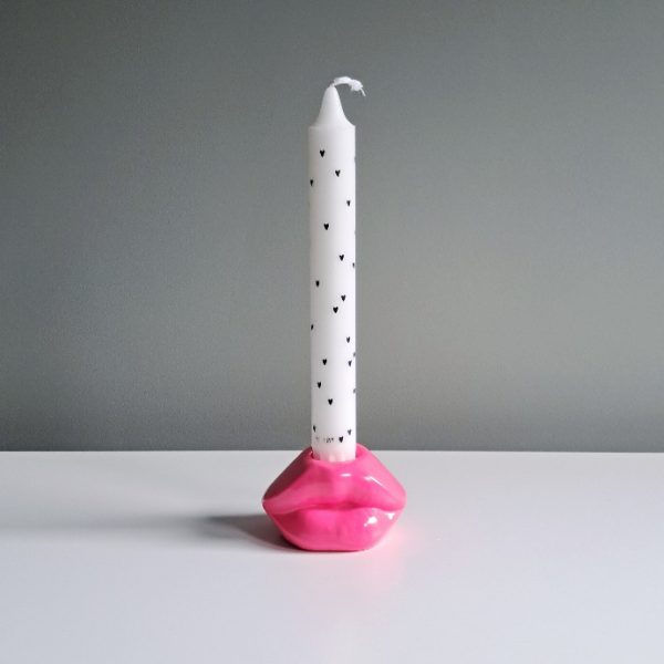 Kandelaar Lip S Neon Roze - Afbeelding 2