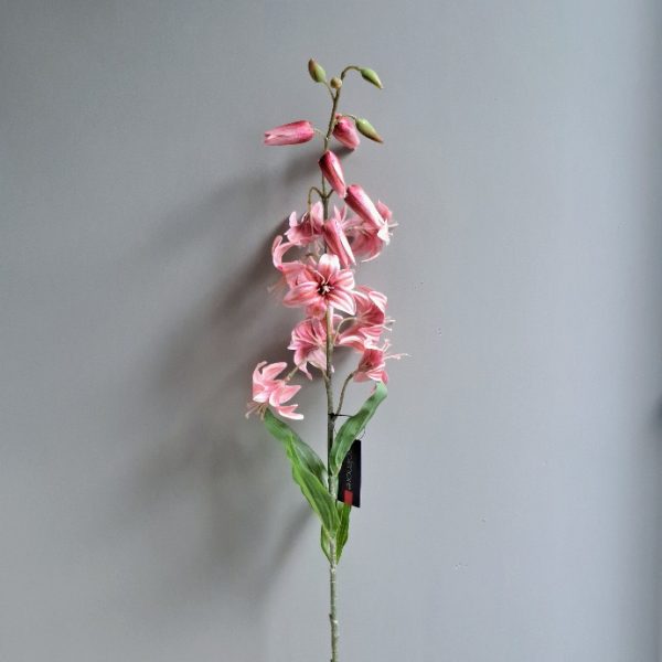 Zijden Bloem Lelie Roze 118 cm - Afbeelding 2