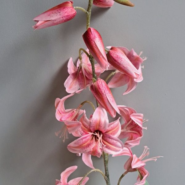 Zijden Bloem Lelie Roze 118 cm - Afbeelding 4