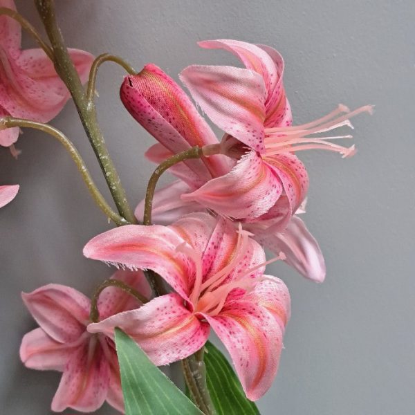 Zijden Bloem Lelie Roze 118 cm - Afbeelding 3