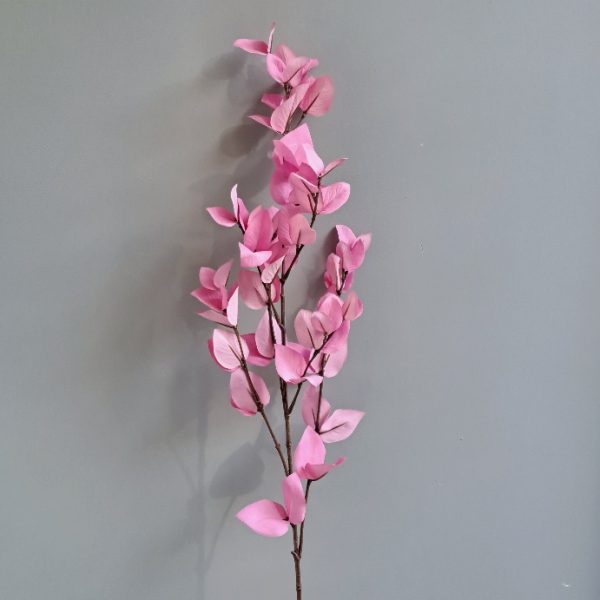 Zijden Bloem Eucalyptus Felroze 90 cm - Afbeelding 2