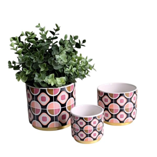 Bloempot Retro Roze S