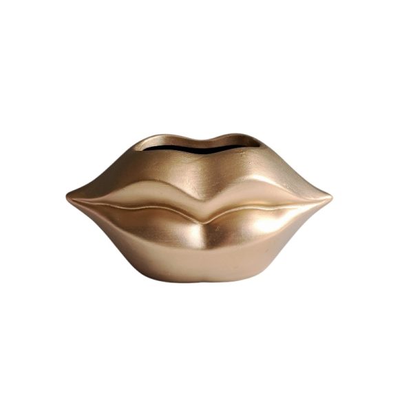 Bloempot Lip Mat Goud