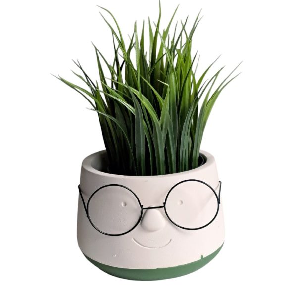 Bloempot met Bril Groen M - Afbeelding 4