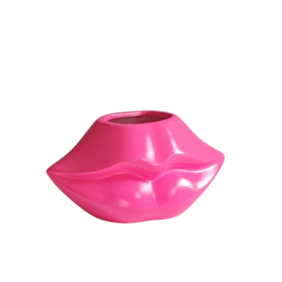 Bloempot Lip Neon Roze M