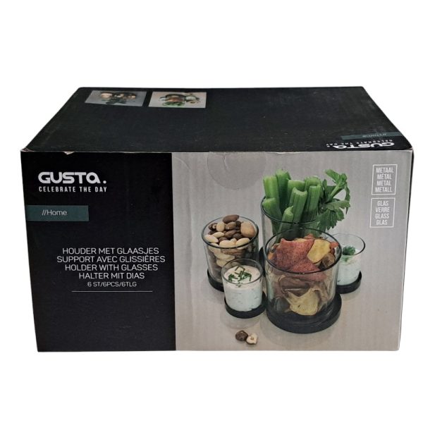 Gusta Metalen Houder Zwart - Afbeelding 4