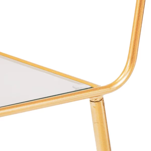Bijzettafel Glas Goud - Afbeelding 3