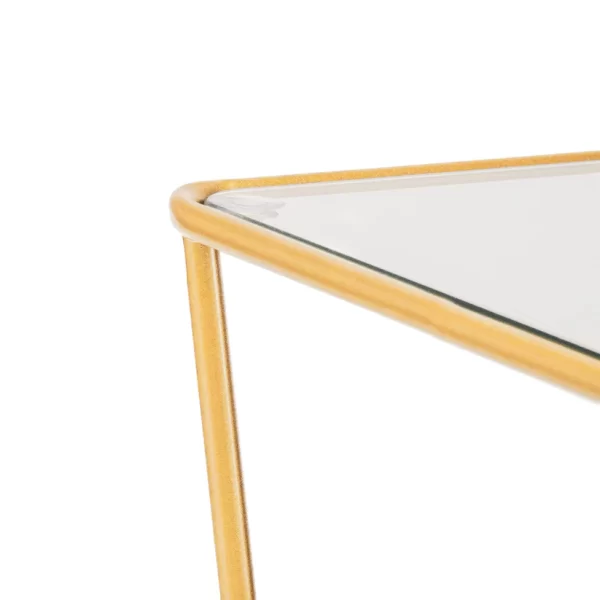 Bijzettafel Glas Goud - Afbeelding 2