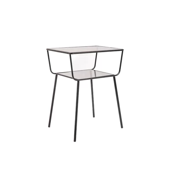 Bijzettafel Glas Zwart