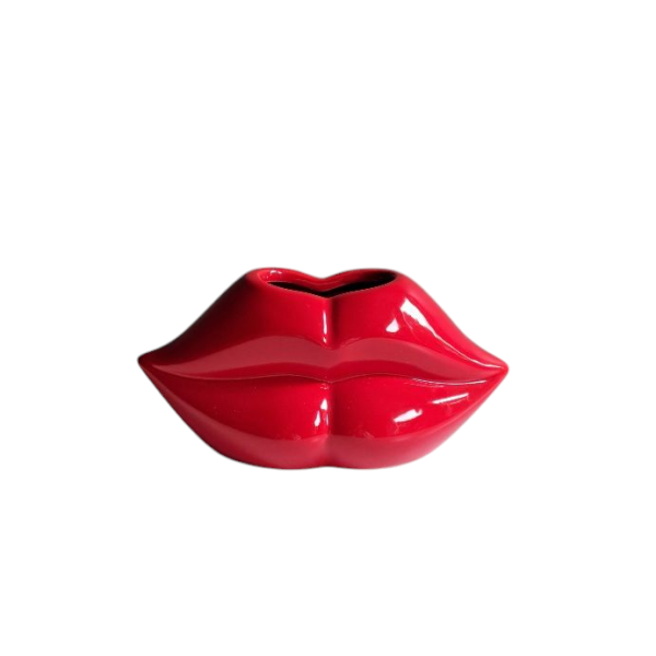 Bloempot Lip Klein Rood
