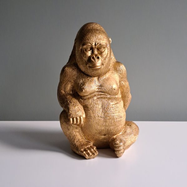 Beeld Gorilla Goud - Afbeelding 3