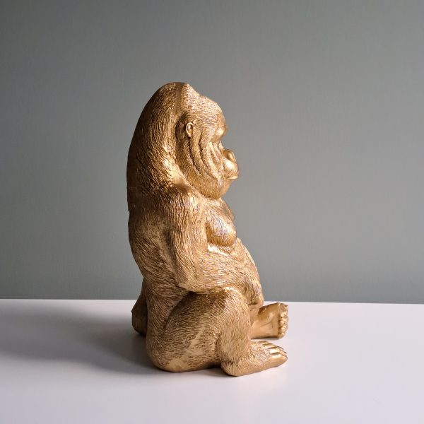 Beeld Gorilla Goud - Afbeelding 4