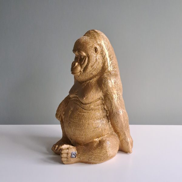 Beeld Gorilla Goud - Afbeelding 6
