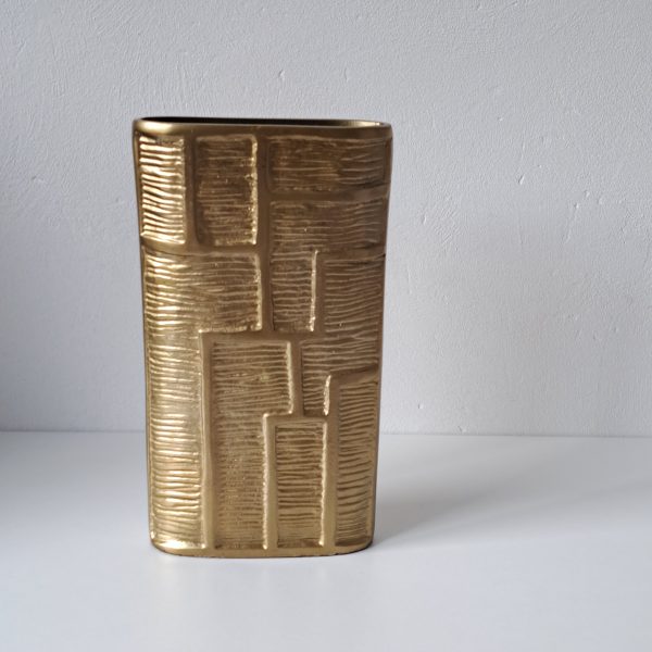 Vaas Aluminium Goud 30 cm - Afbeelding 2