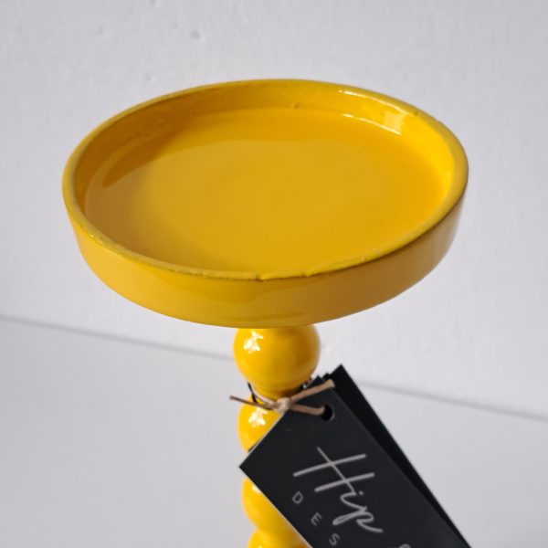 Kandelaar Aluminium Geel - Afbeelding 3