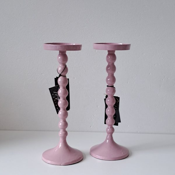 Kandelaar Aluminium Lila/Roze - Afbeelding 3
