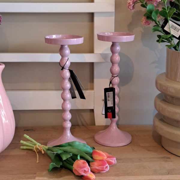Kandelaar Aluminium Lila/Roze - Afbeelding 2