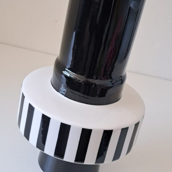 Vaas Retro Zwart Wit - Afbeelding 5