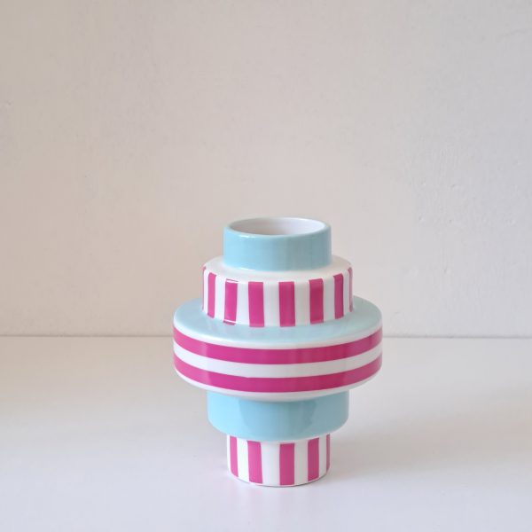 Vaas Retro Roze Laag - Afbeelding 3