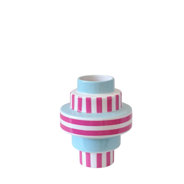 Vaas Retro Roze Laag