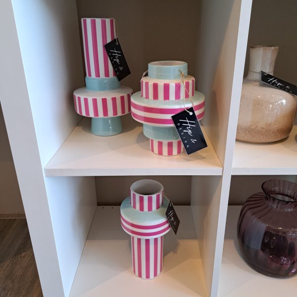 Vaas Retro Roze Laag - Afbeelding 4