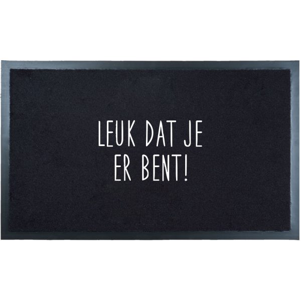 Deurmat - Leuk dat je er bent!