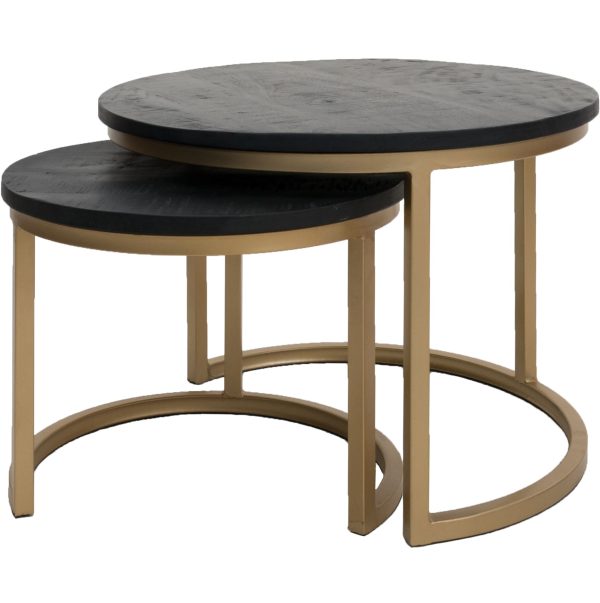 Salontafel Set Bart Zwart Goud
