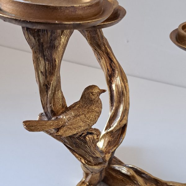 Kaarsenhouder Vogels Goud - Afbeelding 2