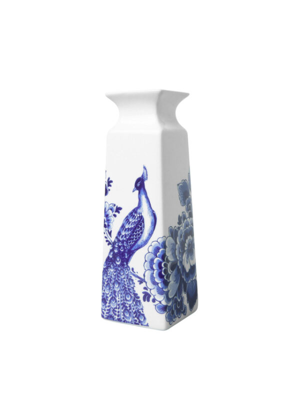 Heinen Delfts Blauw Vaas - Pauw - 22 cm